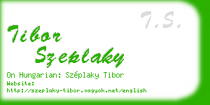 tibor szeplaky business card