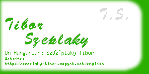 tibor szeplaky business card